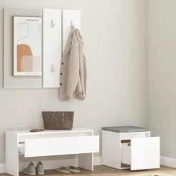 Garderobe set bewerkt hout><noscript><img width=