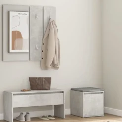 Garderobe set bewerkt hout>vidaXL New