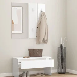 Garderobe set bewerkt hout><noscript><img width=