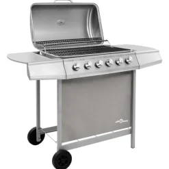 Keuken & Eetkamer*vidaXL Gasbarbecue met 6 branders kleurig Zilver