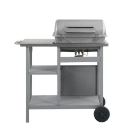 Gasbarbecue met 3-laags zijtafel zwart en kleurig><noscript><img width=