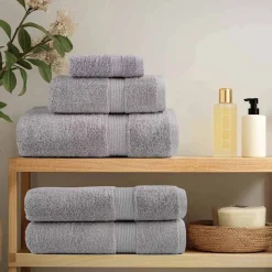 Linnengoed*vidaXL Gastendoek SOLUND 2 pcs 15 x 21 cm 550 gsm Grijs