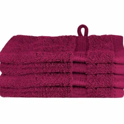 Linnengoed*vidaXL Gastendoek SOLUND 4 pcs 15 x 21 cm 550 gsm Bordeauxrood