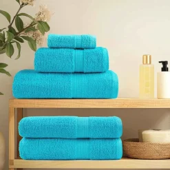 Linnengoed*vidaXL Gastendoek SOLUND 2 pcs 15 x 21 cm 550 gsm Turquoise