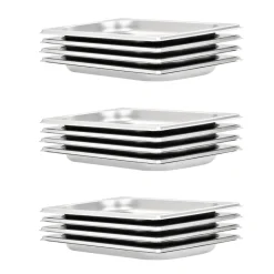 Keuken & Eetkamer*vidaXL Gastronormbakken 12 st GN 1/4 20 mm roestvrij staal