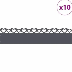 Gazonranden 10 pcs 103 x 0,05 x 22 cm Staal><noscript><img width=