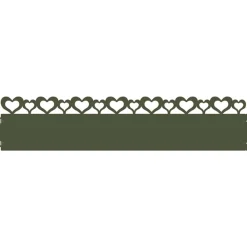 Tuinafscheidingen*vidaXL Gazonranden 10 pcs Olijf Groen 103 x 0,05 x 22 cm Staal Olijfgroen