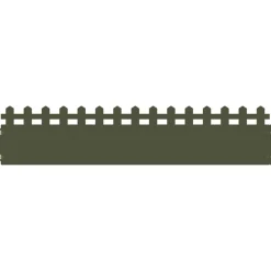 Tuinafscheidingen*vidaXL Gazonranden 10 pcs Olijf Groen 103 x 0,05 x 22 cm Staal Olijfgroen