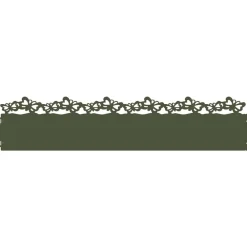 Tuinafscheidingen*vidaXL Gazonranden 10 pcs Olijf Groen 103 x 0,05 x 22 cm Staal Olijfgroen