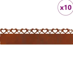 Gazonranden 10 pcs Roestig 103 x 0,05 x 22 cm>vidaXL Sale