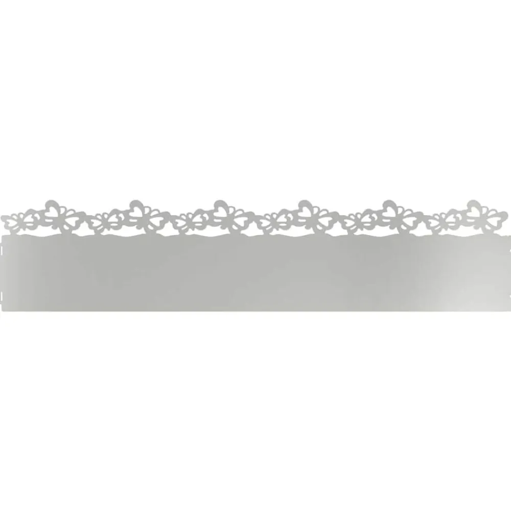 Tuinafscheidingen*vidaXL Gazonranden 10 pcs Zilver 103 x 0,05 x 22 cm Gegalvaniseerd staal