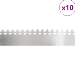 Gazonranden 10 pcs Zilver 103 x 0,05 x 22 cm><noscript><img width=