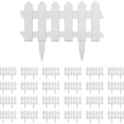 Tuinafscheidingen*vidaXL Gazonranden 25 st 10 m PP Wit