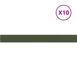 Gazonranden 10 st 10x103 cm koudgewalst staal>vidaXL Online