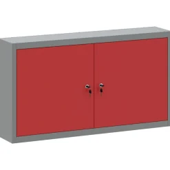 Bouwbeslag*vidaXL Gereedschapskast met plank en Grijs 50 x 20 x 55 cm Rood