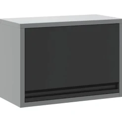Bouwbeslag*vidaXL Gereedschapskast met opslag en Grijs 50 x 25 x 35 cm Zwart