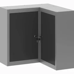 Bouwbeslag*vidaXL Gereedschapskast met plank en Grijs 55 x 55 x 55 cm Zwart