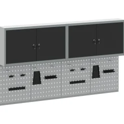 Gereedschapskast set met plank 6 pcs Gepoedercoat staal>vidaXL Discount
