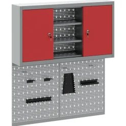 Gereedschapskast set met plank 3 pcs Gepoedercoat staal>vidaXL New