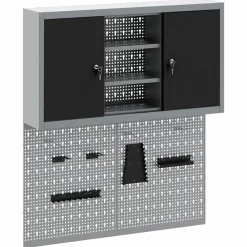 Gereedschapskast set met plank 3 pcs Gepoedercoat staal>vidaXL Clearance