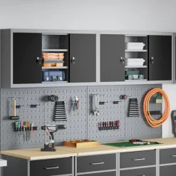 Gereedschapskast set met plank 6 pcs Gepoedercoat staal>vidaXL Online