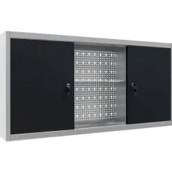 Bouwbeslag*vidaXL Gereedschapskast voor aan de wand metaal grijs en zwart
