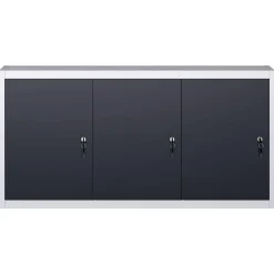 Gereedschapskast voor aan de wand metaal grijs en zwart>vidaXL Clearance