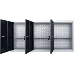 Gereedschapskast voor aan de wand metaal grijs en zwart><noscript><img width=