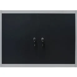 Gereedschapskast voor aan de wand metaal grijs en zwart><noscript><img width=
