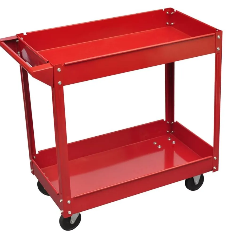 Gereedschapstrolley 100 kg rood>vidaXL New