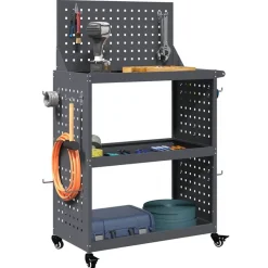 Bouwbeslag*vidaXL Gereedschapswagen 65 x 35 x 111 cm Koudgewalst staal Antraciet