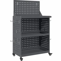 Bouwbeslag*vidaXL Gereedschapswagen 65 x 35 x 111 cm Koudgewalst staal Antraciet