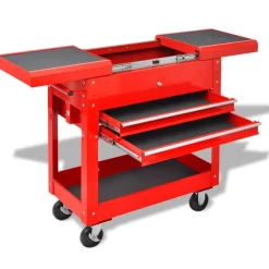 Gereedschap*vidaXL Gereedschapswagen Rood 70.5 x 37 x 71 cm Staal