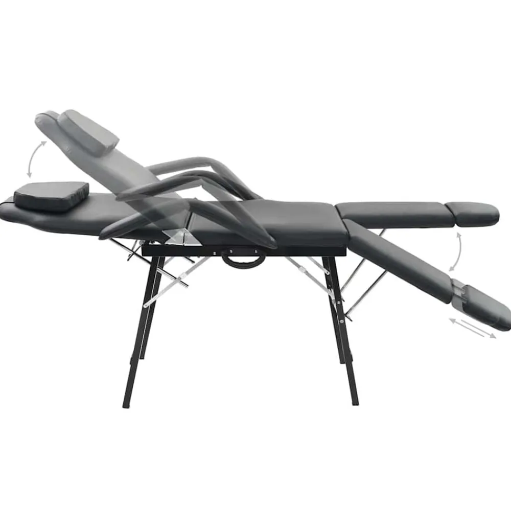 Gezichtsbehandelstoel draagbaar 185x78x76 cm kunstleer>vidaXL Discount