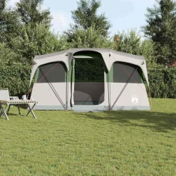 Gezinstent Wit en 435 x 255 x 216 cm Polyester en staal><noscript><img width=