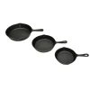 Keuken & Eetkamer*vidaXL Gietijzeren koekenpannen set 3-dlg