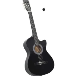 Kunst & Entertainment*vidaXL Gitaar cutaway met 6 snaren western klassiek 38" Zwart