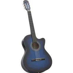 Kunst & Entertainment*vidaXL Gitaar cutaway met equalizer 6 snaren western klassiek Blauw