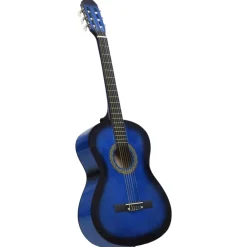 Kunst & Entertainment*vidaXL Gitaar klassiek beginner met tas 4/4 39" Blauw