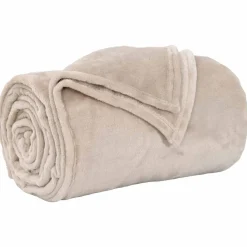 Linnengoed*vidaXL Gooi Deken 130 x 150 cm Fleece Beige