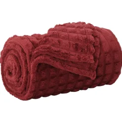 Gooi Deken Bordeaux Rood 150 x 130 cm Fleece>vidaXL Discount