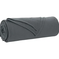 Linnengoed*vidaXL Gooi Deken 210 x 140 cm Fleece Donkergrijs