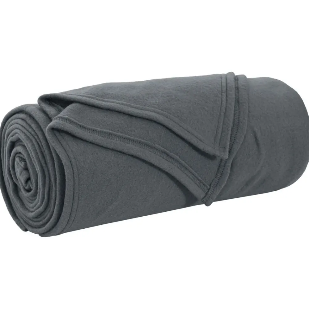 Linnengoed*vidaXL Gooi Deken 170 x 130 cm Fleece Donkergrijs
