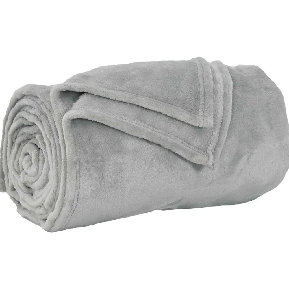 Linnengoed*vidaXL Gooi Deken 130 x 150 cm Fleece Grijs