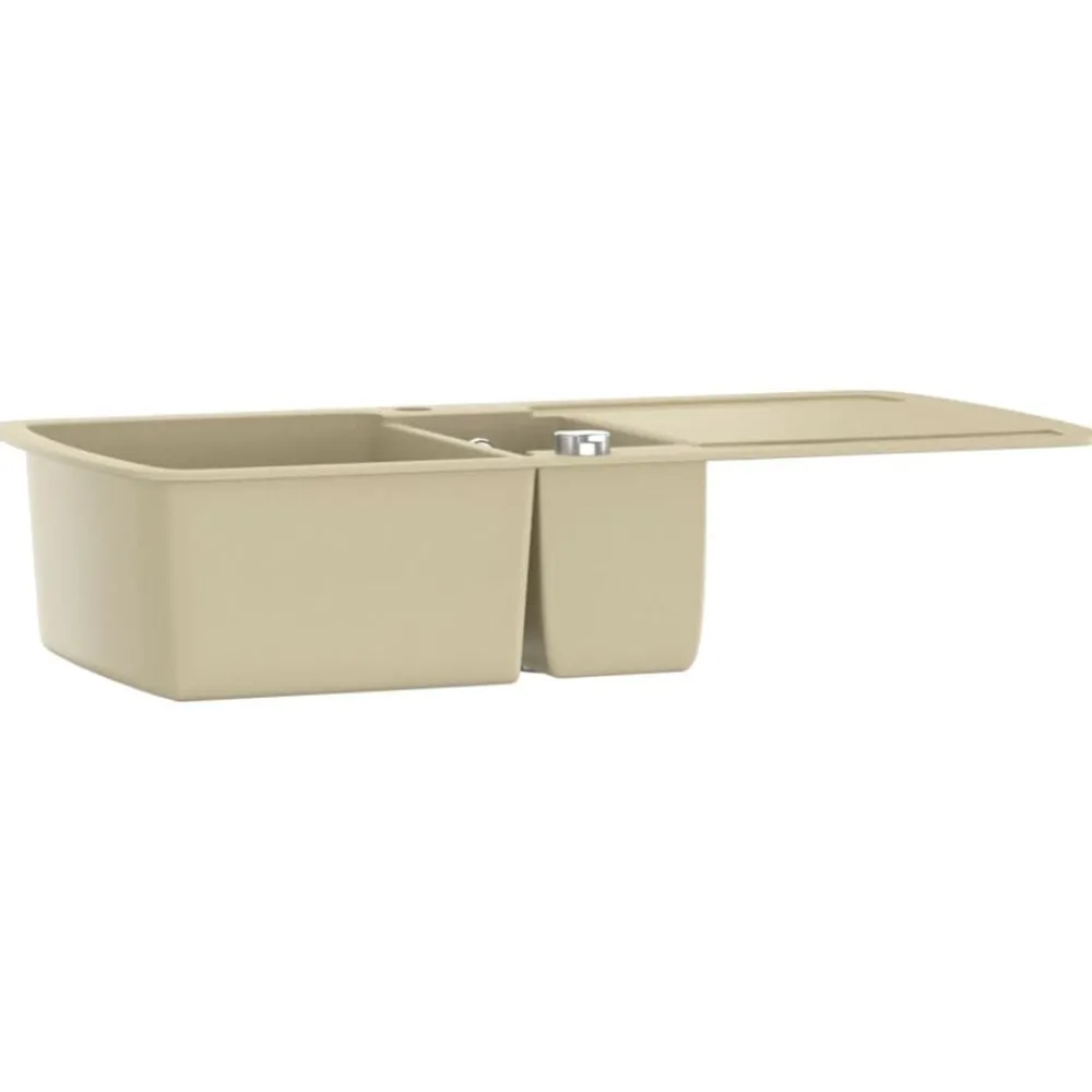Gootsteen dubbele bakken graniet>vidaXL New