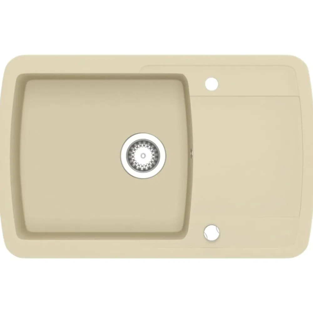 Sanitair & Loodgietersbenodigdheden*vidaXL Gootsteen enkele bak graniet Beige