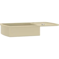 Sanitair & Loodgietersbenodigdheden*vidaXL Gootsteen enkele bak graniet Beige