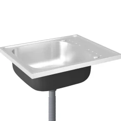 Gootsteen met afvoerset 600x500x155 mm roestvrij staal zilver>vidaXL Sale