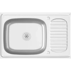 Sanitair & Loodgietersbenodigdheden*vidaXL Gootsteen met afvoerset 800x500x155 mm roestvrij staal zilver