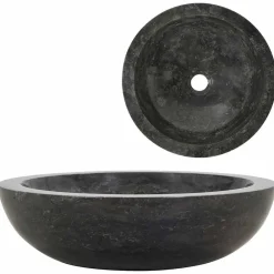Sanitair & Loodgietersbenodigdheden*vidaXL Gootsteen 40x12 cm marmer Zwart